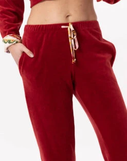 Jogging En Velours ALLEGRA 822 Tomette -Pyjama Chic Femme Magasin jogging en velours allegra 822 tomette 2