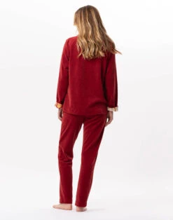 Jogging En Velours ALLEGRA 822 Tomette -Pyjama Chic Femme Magasin jogging en velours allegra 822 tomette 5