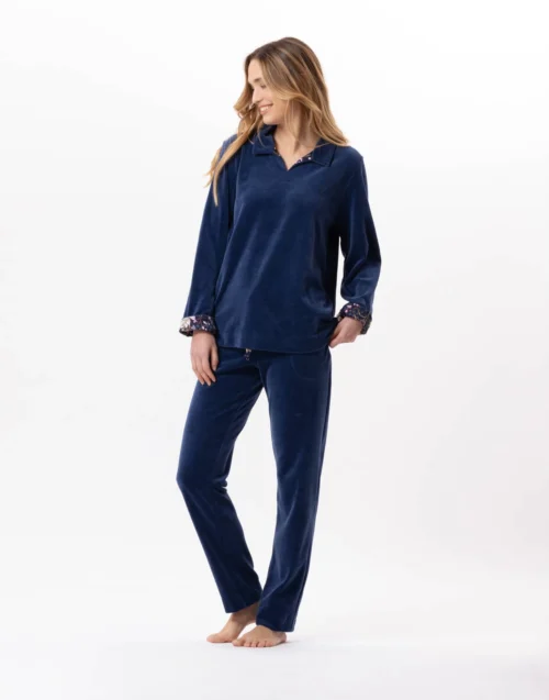 Jogging En Velours GLORIA 822 Prusse 10 Jogging En Velours GLORIA 822 Prusse -Pyjama Chic Femme Magasin jogging en velours gloria 822 prusse 4
