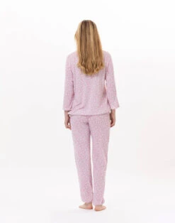 Jogging En Viscose CALISSON 912 Rose -Pyjama Chic Femme Magasin jogging en viscose calisson 912 rose 3
