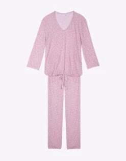 Jogging En Viscose CALISSON 912 Rose -Pyjama Chic Femme Magasin jogging en viscose calisson 912 rose 5