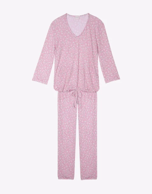 Jogging En Viscose CALISSON 912 Rose -Pyjama Chic Femme Magasin jogging en viscose calisson 912 rose 5