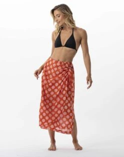 Jupe Paréo Imprimée Pois En 100% Coton RIVA 780 Rose -Pyjama Chic Femme Magasin jupe pareo imprimee pois en 100 coton riva 780 rose 3