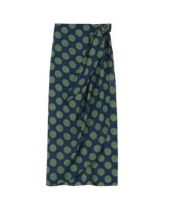 Jupe Paréo Imprimée Pois En 100% Coton RIVA 780 Vert -Pyjama Chic Femme Magasin jupe pareo imprimee pois en 100 coton riva 780 vert 6
