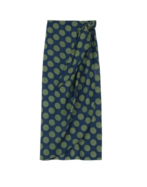 Jupe Paréo Imprimée Pois En 100% Coton RIVA 780 Vert -Pyjama Chic Femme Magasin jupe pareo imprimee pois en 100 coton riva 780 vert 6