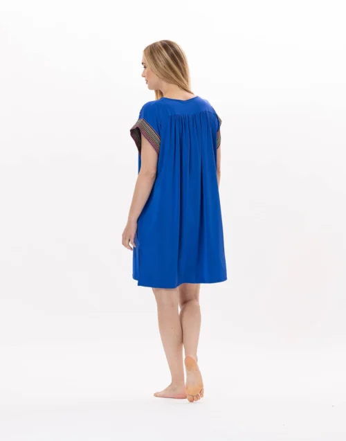 Kaftan En Jersey PAMPELONNE 940 Bleu 12 Kaftan En Jersey PAMPELONNE 940 Bleu -Pyjama Chic Femme Magasin kaftan en jersey pampelonne 940 bleu 5