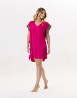 Kaftan En Jersey PAMPELONNE 940 Fuchsia -Pyjama Chic Femme Magasin kaftan en jersey pampelonne 940 fuchsia 2