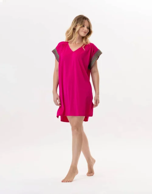 Kaftan En Jersey PAMPELONNE 940 Fuchsia 9 Kaftan En Jersey PAMPELONNE 940 Fuchsia -Pyjama Chic Femme Magasin kaftan en jersey pampelonne 940 fuchsia 2