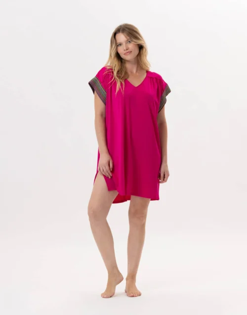 Kaftan En Jersey PAMPELONNE 940 Fuchsia 11 Kaftan En Jersey PAMPELONNE 940 Fuchsia -Pyjama Chic Femme Magasin kaftan en jersey pampelonne 940 fuchsia 4