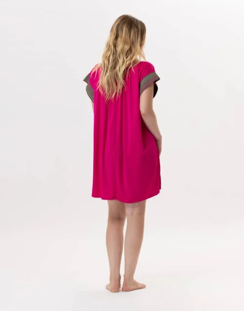 Kaftan En Jersey PAMPELONNE 940 Fuchsia 12 Kaftan En Jersey PAMPELONNE 940 Fuchsia -Pyjama Chic Femme Magasin kaftan en jersey pampelonne 940 fuchsia 5