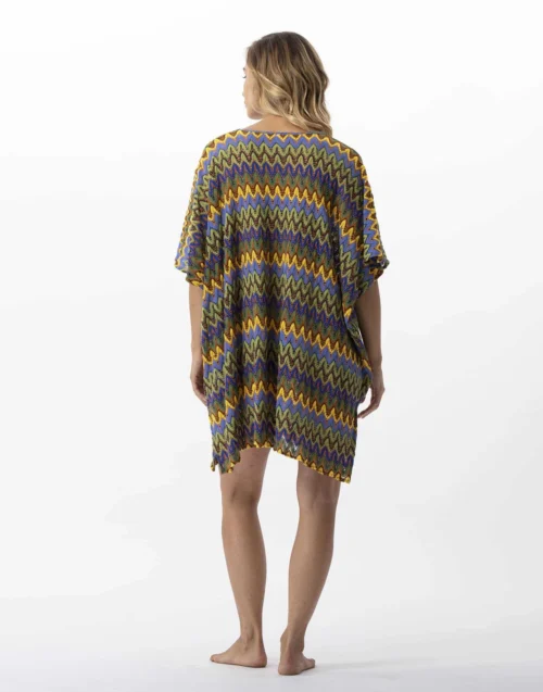 Kaftan En Maille Ajourée BAHIA 740 Bleu Multico 9 Kaftan En Maille Ajourée BAHIA 740 Bleu Multico -Pyjama Chic Femme Magasin kaftan en maille ajouree bahia 740 bleu multico 2