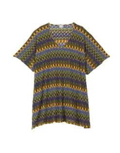 Kaftan En Maille Ajourée BAHIA 740 Bleu Multico 13 Kaftan En Maille Ajourée BAHIA 740 Bleu Multico -Pyjama Chic Femme Magasin kaftan en maille ajouree bahia 740 bleu multico 5