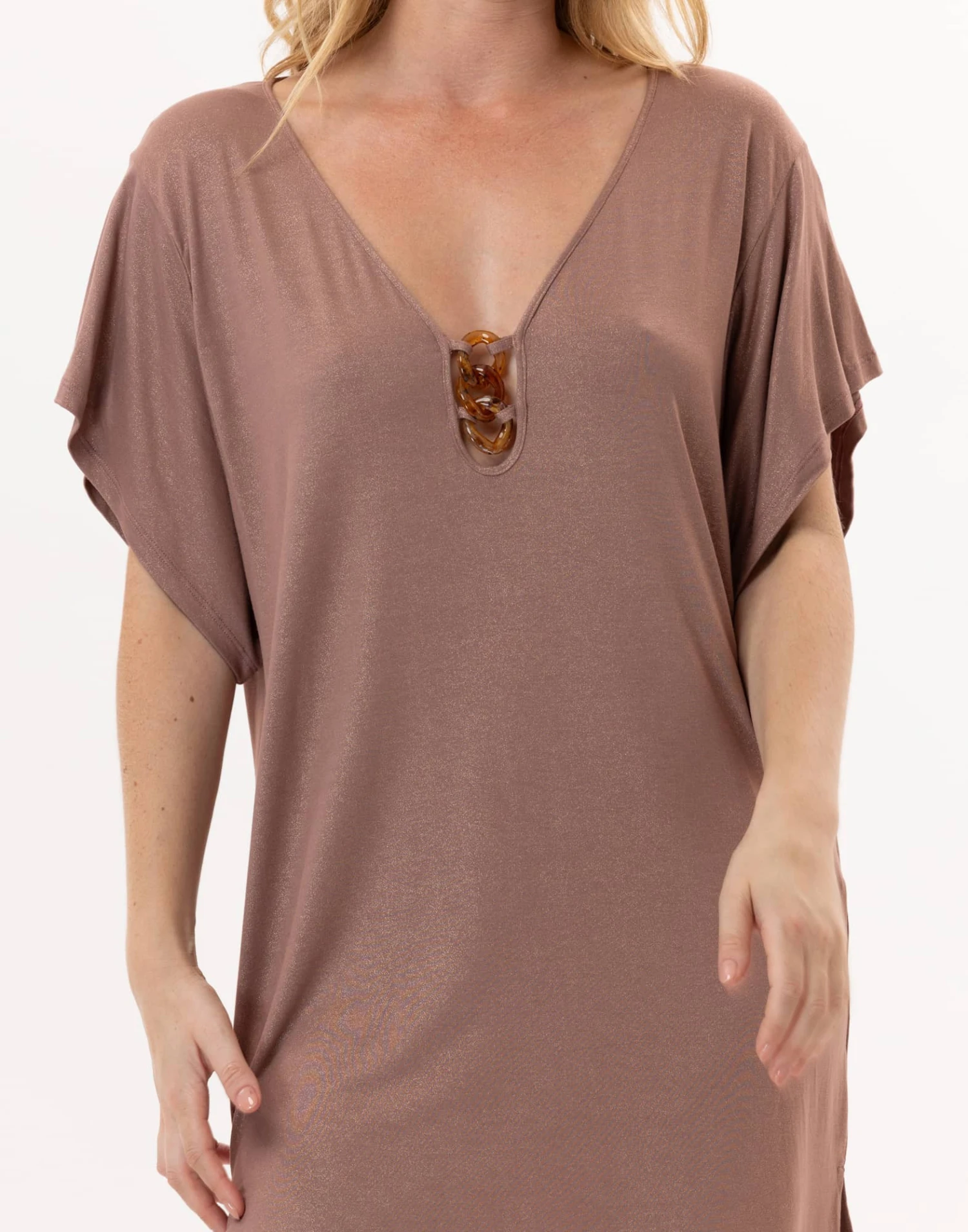 Kaftan En Viscose RAMATUELLE 940 Sable 2 Kaftan En Viscose RAMATUELLE 940 Sable – Image 2