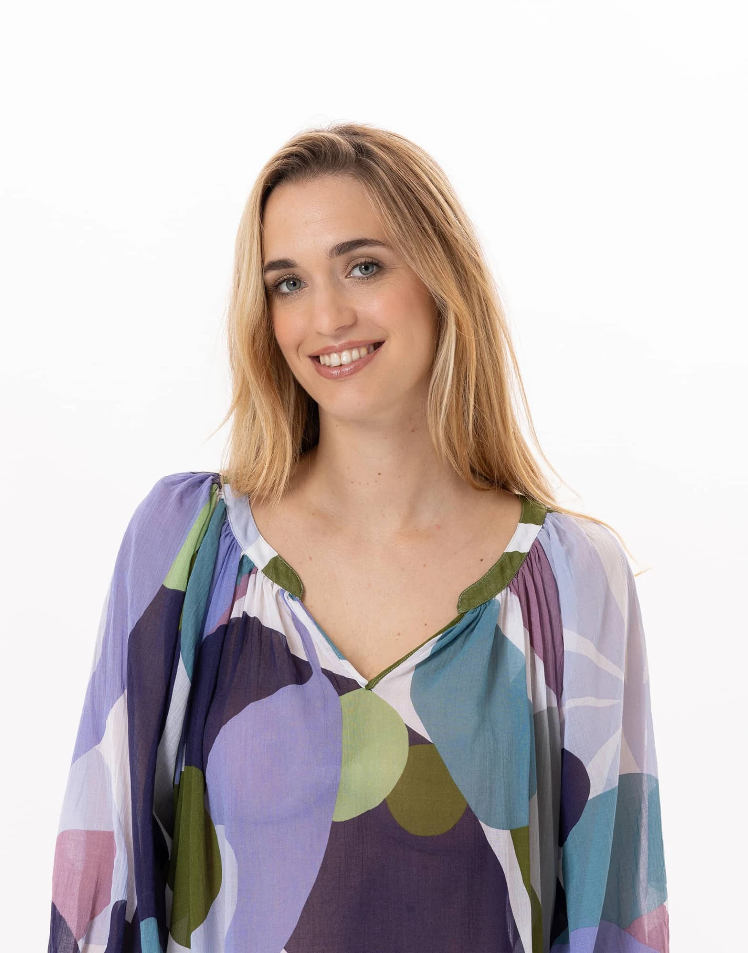 Kaftan En Voile De Coton PORQUEROLLES 940 Multico 2 Kaftan En Voile De Coton PORQUEROLLES 940 Multico – Image 2