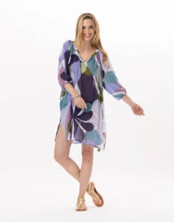 Kaftan En Voile De Coton PORQUEROLLES 940 Multico 9 Kaftan En Voile De Coton PORQUEROLLES 940 Multico -Pyjama Chic Femme Magasin kaftan en voile de coton porquerolles 940 multico 2