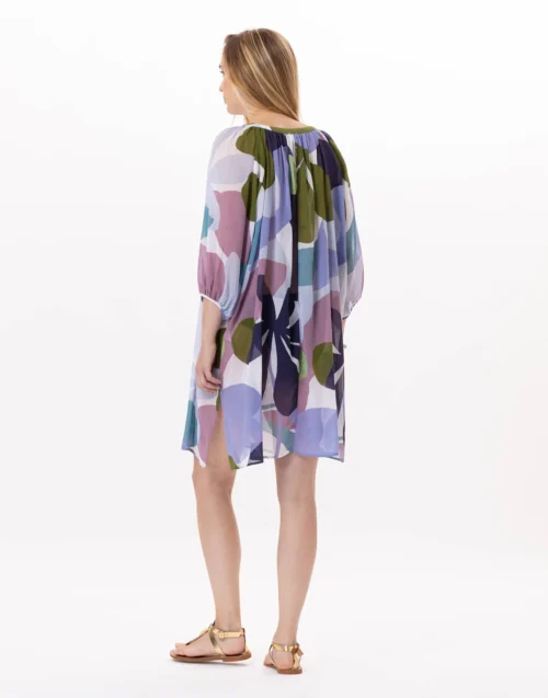 Kaftan En Voile De Coton PORQUEROLLES 940 Multico -Pyjama Chic Femme Magasin kaftan en voile de coton porquerolles 940 multico 4