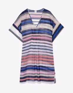 Kaftan En Voile De Coton VALLAURIS 940 Multico -Pyjama Chic Femme Magasin kaftan en voile de coton vallauris 940 multico 5