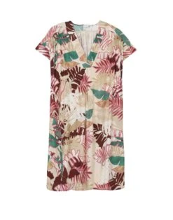 Kaftan Imprimé Fleurs En 100% Viscose CAMÉLIA 740 Multico -Pyjama Chic Femme Magasin kaftan imprime fleurs en 100 viscose camelia 740 multico 5