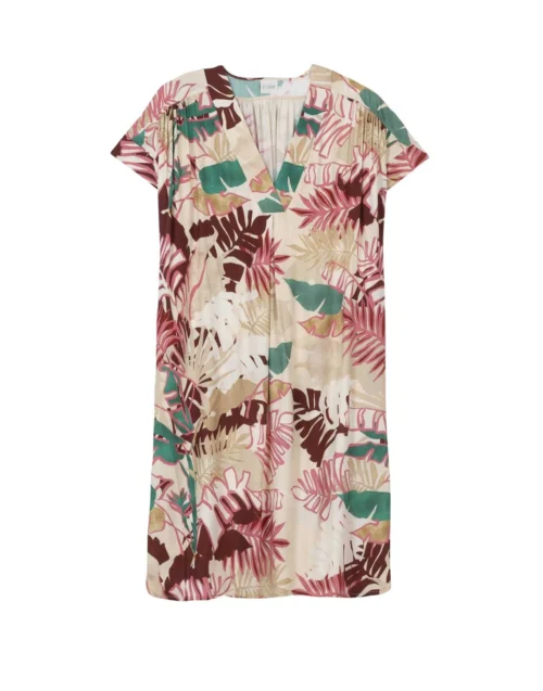 Kaftan Imprimé Fleurs En 100% Viscose CAMÉLIA 740 Multico -Pyjama Chic Femme Magasin kaftan imprime fleurs en 100 viscose camelia 740 multico 5