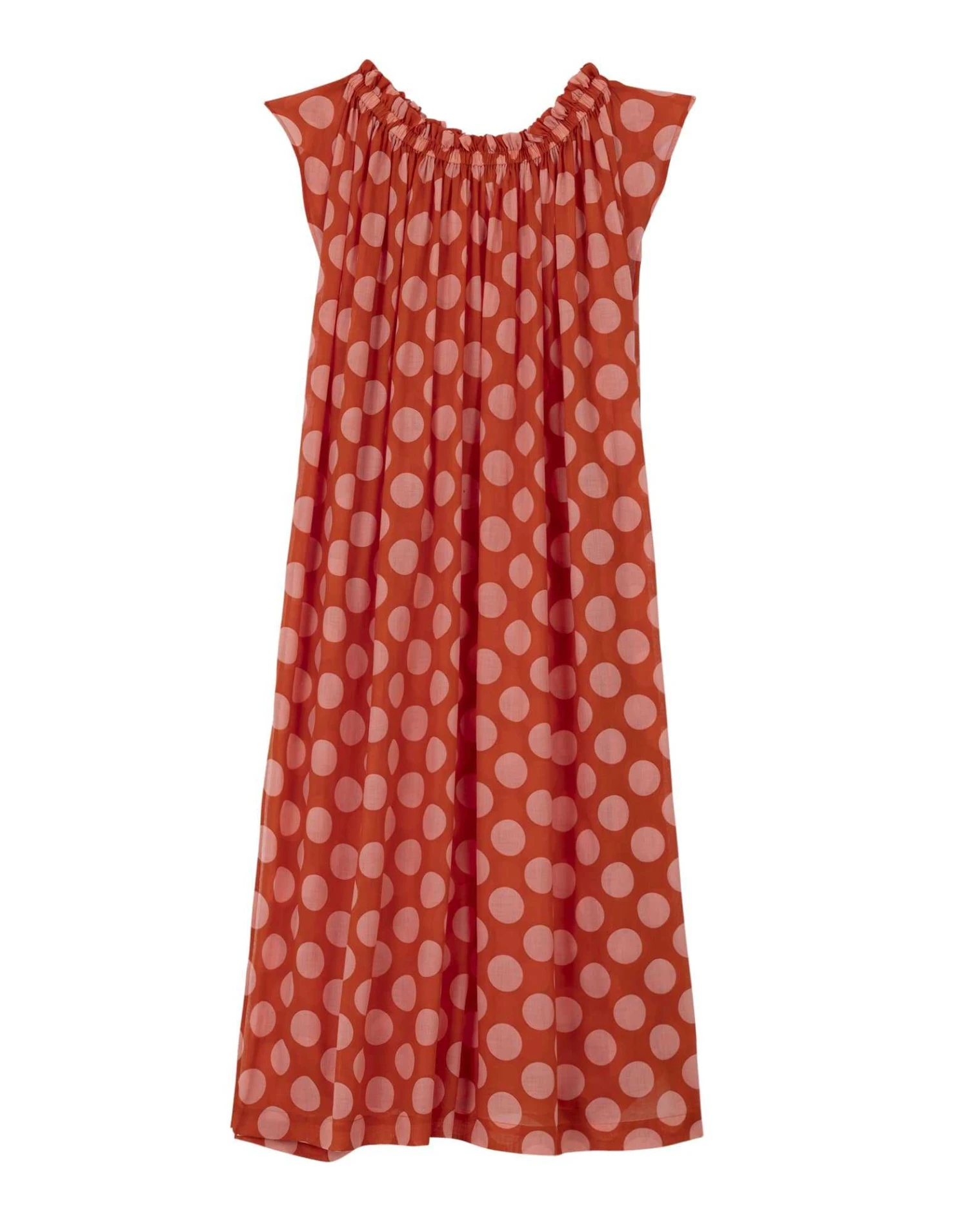 Kaftan Imprimé Pois En 100% Coton RIVA 741 Rose 7 Kaftan Imprimé Pois En 100% Coton RIVA 741 Rose – Image 7