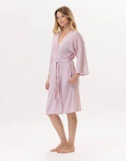 Kimonoen Viscose CALISSON 960 Rose 9 Kimonoen Viscose CALISSON 960 Rose -Pyjama Chic Femme Magasin kimono en viscose calisson 960 rose 2