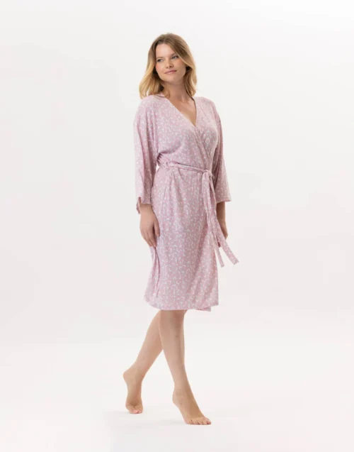 Kimonoen Viscose CALISSON 960 Rose -Pyjama Chic Femme Magasin kimono en viscose calisson 960 rose 3