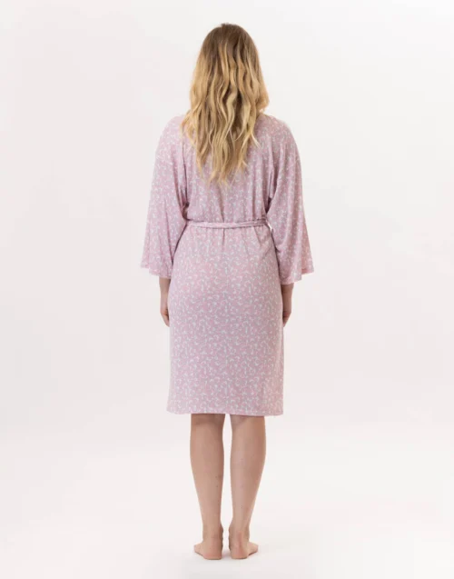 Kimonoen Viscose CALISSON 960 Rose -Pyjama Chic Femme Magasin kimono en viscose calisson 960 rose 5