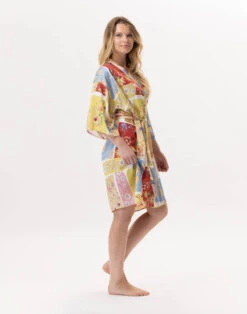 Kimonoen Viscose ESTEREL 960 Rose -Pyjama Chic Femme Magasin kimono en viscose esterel 960 rose 2