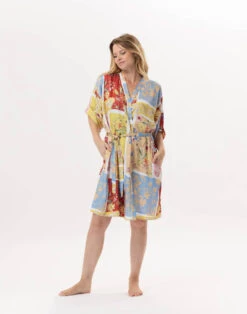Kimonoen Viscose ESTEREL 960 Rose -Pyjama Chic Femme Magasin kimono en viscose esterel 960 rose 3