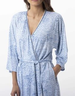 Kimono Imprimé En Viscose élasthanne VICTORIA 760 Ciel -Pyjama Chic Femme Magasin kimono imprime en viscose elasthanne victoria 760 ciel 2