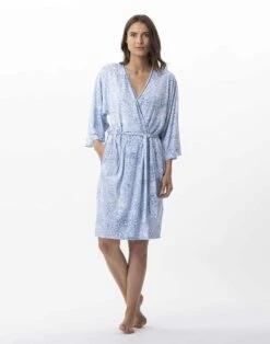 Kimono Imprimé En Viscose élasthanne VICTORIA 760 Ciel