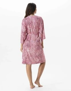 Kimono Imprimé En Viscose élasthanne VICTORIA 760 Fraise -Pyjama Chic Femme Magasin kimono imprime en viscose elasthanne victoria 760 fraise 4