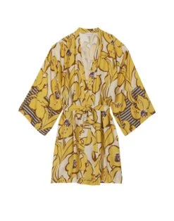 Kimono Imprimé Fleurs En 100% Viscose NÉROLI 760 Multico -Pyjama Chic Femme Magasin kimono imprime fleurs en 100 viscose neroli 760 multico 5