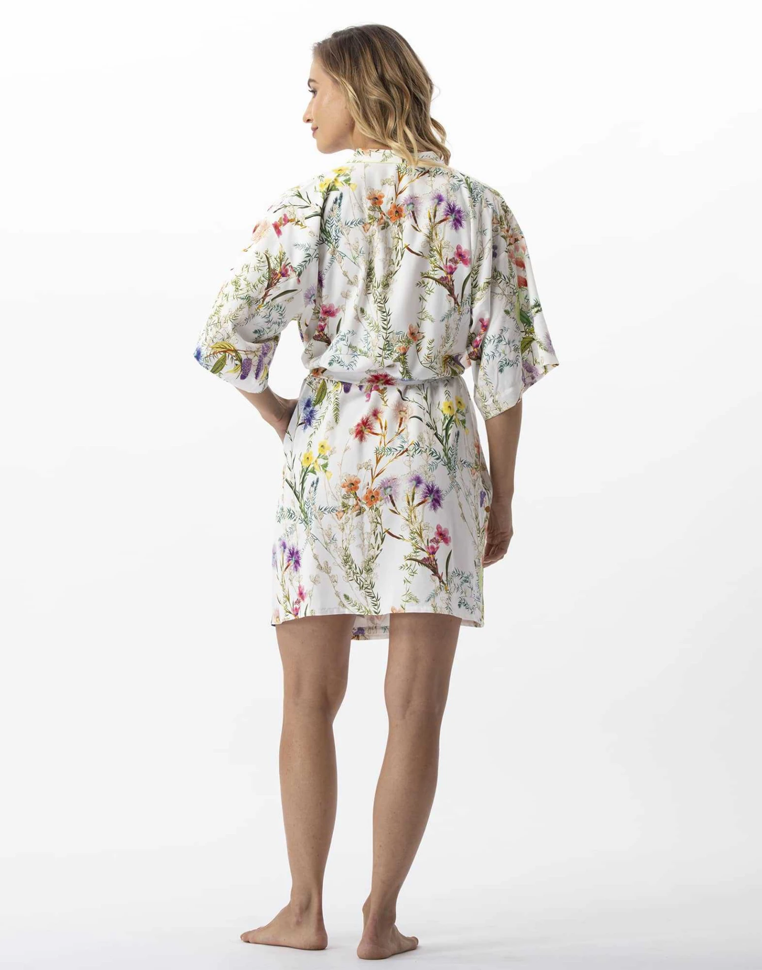 Kimono Imprimé Fleurs En 100% Viscose RIVIERA 760 Multico 3 Kimono Imprimé Fleurs En 100% Viscose RIVIERA 760 Multico – Image 3