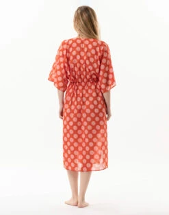 Kimono Imprimé Pois En 100% Coton RIVA 770 Rose -Pyjama Chic Femme Magasin kimono imprime pois en 100 coton riva 770 rose 4