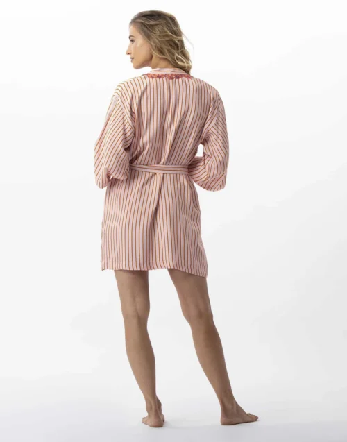 Kimono Rayé En 100% Viscose BIRKIN 760 Dragée -Pyjama Chic Femme Magasin kimono raye en 100 viscose birkin 760 dragee 4