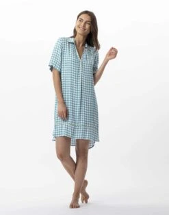 Liquette En 100% Viscose Pied-de-poule COCOTTE 705 Lagon