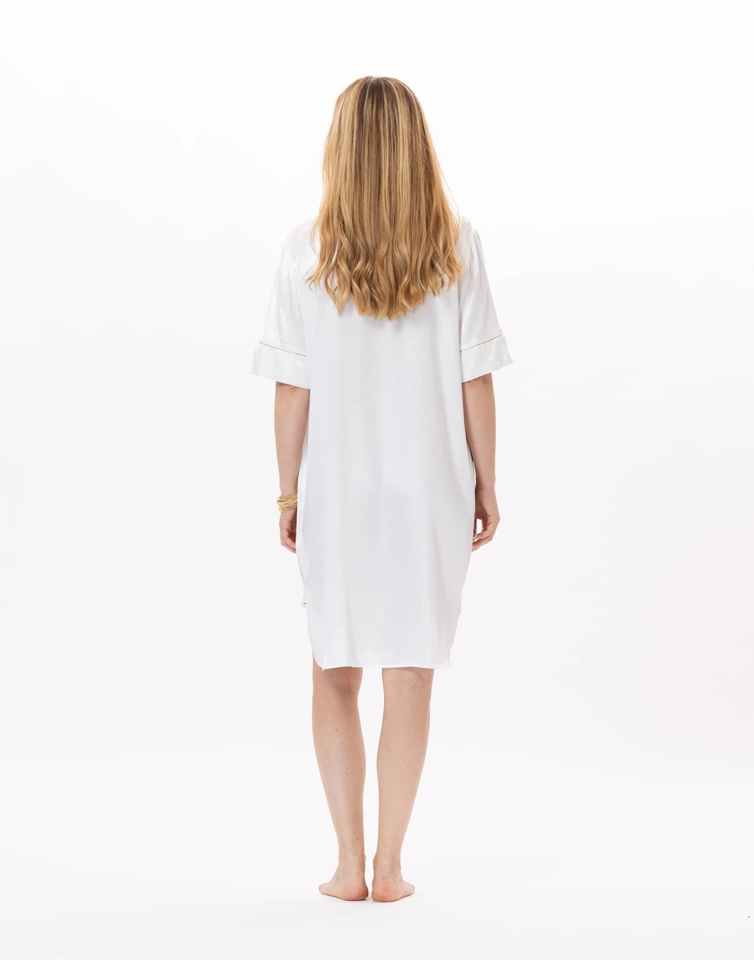 Liquette En Viscose CROISETTE 905 Blanc/Doré 6 Liquette En Viscose CROISETTE 905 Blanc/Doré – Image 6