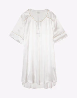 Liquette En Viscose CROISETTE 905 Blanc/Doré 13 Liquette En Viscose CROISETTE 905 Blanc/Doré -Pyjama Chic Femme Magasin liquette en viscose croisette 905 blanc dore 6