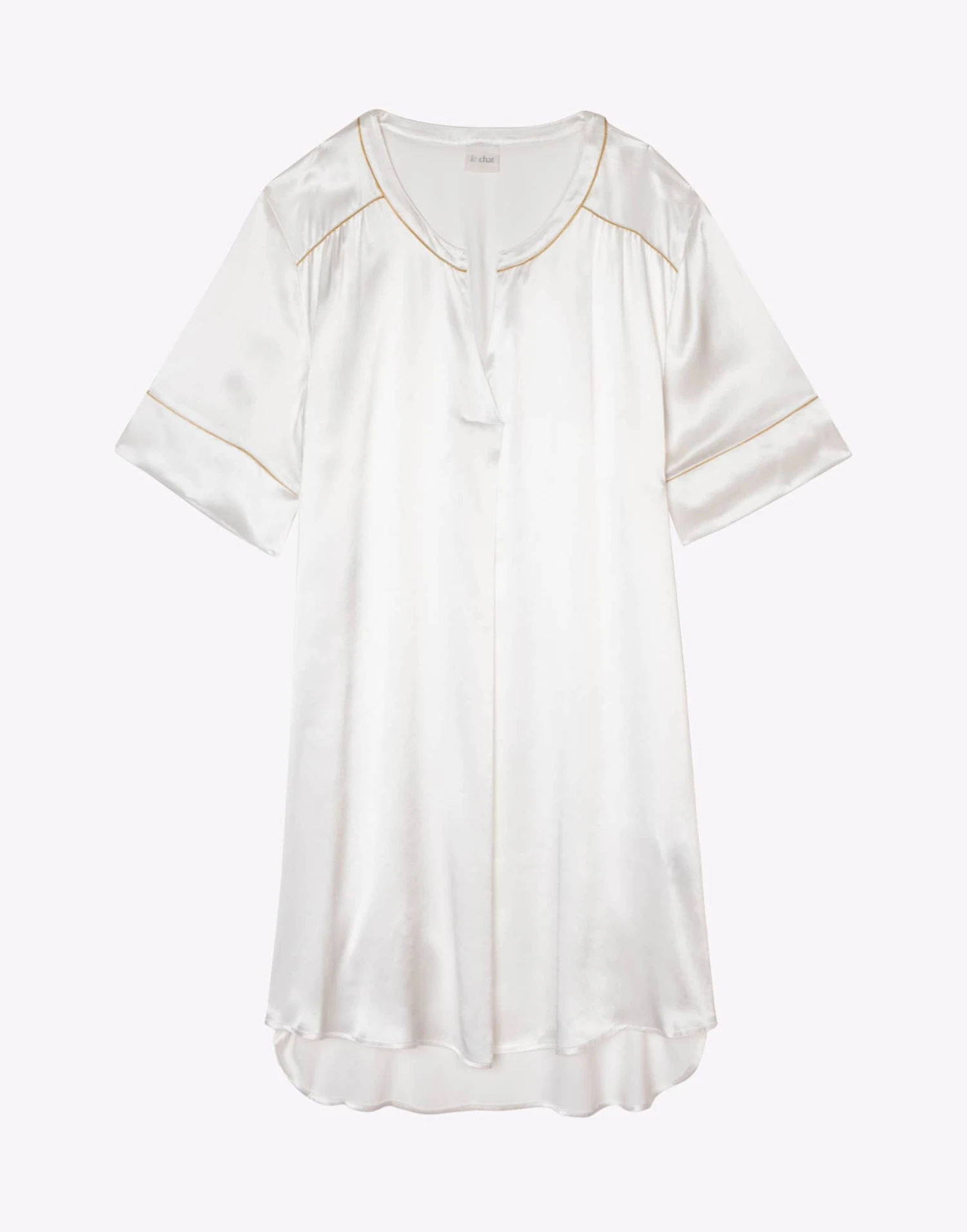 Liquette En Viscose CROISETTE 905 Blanc/Doré 7 Liquette En Viscose CROISETTE 905 Blanc/Doré – Image 7