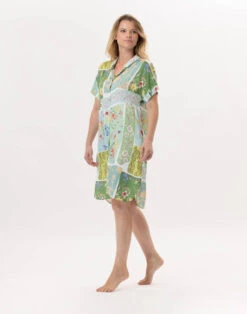 Liquette En Viscose ESTEREL 905 Vert D'eau -Pyjama Chic Femme Magasin liquette en viscose esterel 905 vert d eau 2