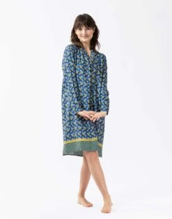 Liquette En Viscose Imprimée Bleu ZOÉ 605 Bleu