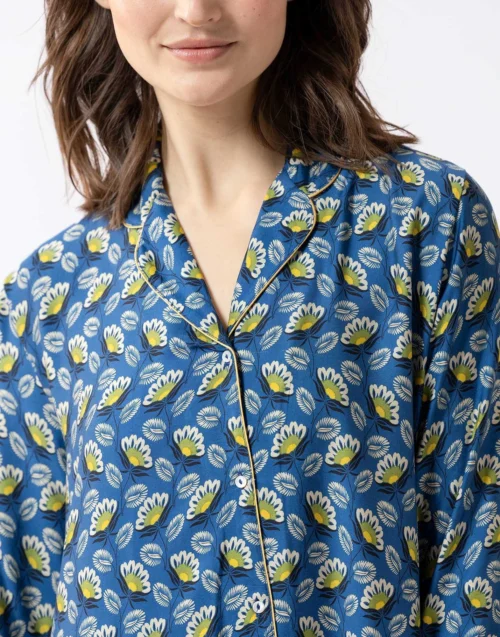 Liquette En Viscose Imprimée Bleu ZOÉ 605 Bleu 9 Liquette En Viscose Imprimée Bleu ZOÉ 605 Bleu -Pyjama Chic Femme Magasin liquette en viscose imprimee bleu zoe 605 bleu 3