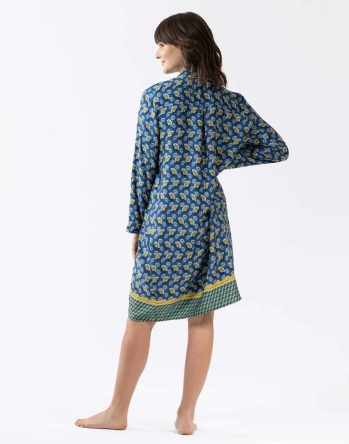 Liquette En Viscose Imprimée Bleu ZOÉ 605 Bleu 10 Liquette En Viscose Imprimée Bleu ZOÉ 605 Bleu -Pyjama Chic Femme Magasin liquette en viscose imprimee bleu zoe 605 bleu 4