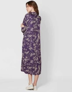 Liquette Imprimée En Viscose CASAMANCE 505 Myrtille/lin -Pyjama Chic Femme Magasin liquette imprimee en viscose casamance 505 myrtille lin 4