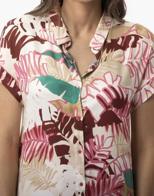 Liquette Imprimée Fleurs En 100% Viscose CAMÉLIA 705 Multico -Pyjama Chic Femme Magasin liquette imprimee fleurs en 100 viscose camelia 705 multico 2