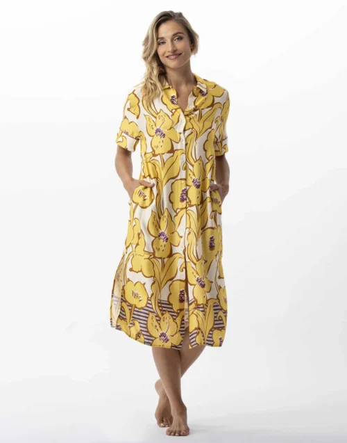 Liquette Imprimée Fleurs En 100% Viscose NÉROLI 705 Multico -Pyjama Chic Femme Magasin liquette imprimee fleurs en 100 viscose neroli 705 multico 4