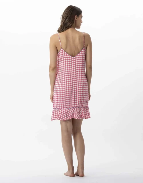 Nuisette En 100% Viscose Pied-de-poule COCOTTE 703 Fraise -Pyjama Chic Femme Magasin nuisette en 100 viscose pied de poule cocotte 703 fraise 4