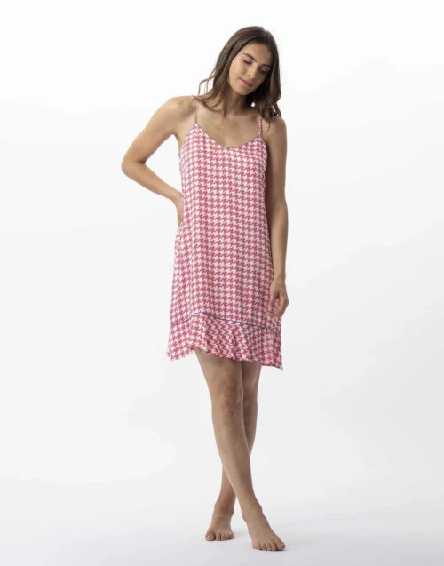 Nuisette En 100% Viscose Pied-de-poule COCOTTE 703 Fraise