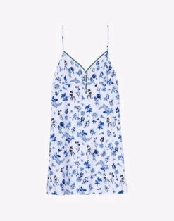Nuisette En Coton BLOOM 903 Bleu -Pyjama Chic Femme Magasin nuisette en coton bloom 903 bleu 6
